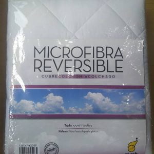 CUBRE COLCHON MICROFIBRA REVERSIBLE CAMA 90 CM