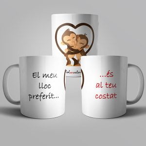 Tassa "El meu lloc preferit és al teu costat" blanca