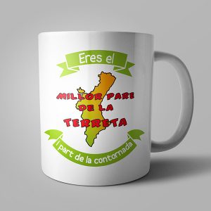 Tassa "Eres el millor pare de la terreta" blanca