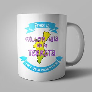 Tassa "Eres la millor iaia de la terreta" blanca