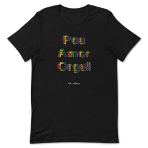 Camiseta de mànega curta Pau Amor Orgull
